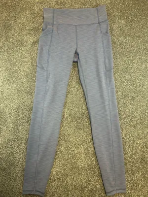 Lululemon Heathered Water Drop High Rise Leggings Pockets Size 6 thumbnail 4