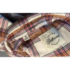 Jach's Girlfriend Tartan Plaid Flannel Shirt Women Med Button Up Outdoors Casual thumbnail 11