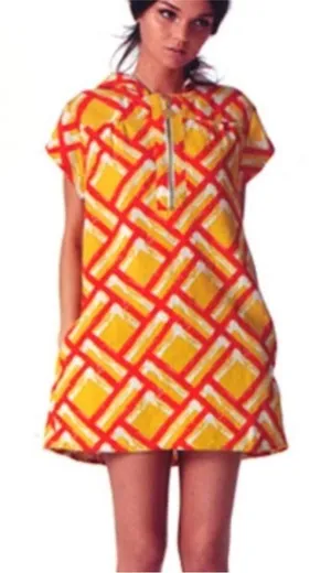 Tracy Feith for Target Mini Mod Yellow‎ Orange Dress Size XS thumbnail 1