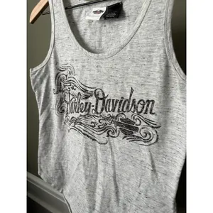 Harley Davidson Grey Racerback Tank Medium thumbnail 2