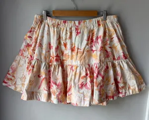 Abercrombie & Fitch Floral Ruffle Mini Skirt Soft Girl XL thumbnail 1