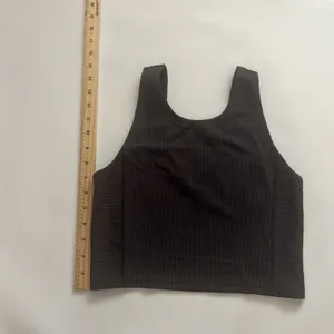 Sz 4 Lululemon Ribbed Softstreme Cropped Tank Top Black thumbnail 7