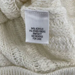 Croft &‎ Barrow Womens Pullover Sweater Long Sleeve Knit Acrylic Cream Medium thumbnail 5