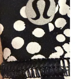 Lululemon Free To Be Serene High Neck Bra Black White Polka Dot Floral Strappy 2 thumbnail 6
