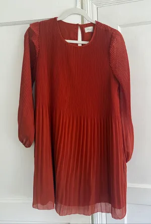 Wilfred Pleated Long-Sleeve Dress thumbnail 1