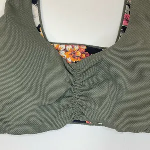Maaji Pine Green‎ Passion 2 Way Wear Classic Floral Bralette Bikini Top Size M thumbnail 9