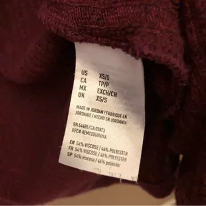 American Eagle Feather Light Ribbed Hooded Pocket Cardigan Burgundy Red XS/S‎ thumbnail 4
