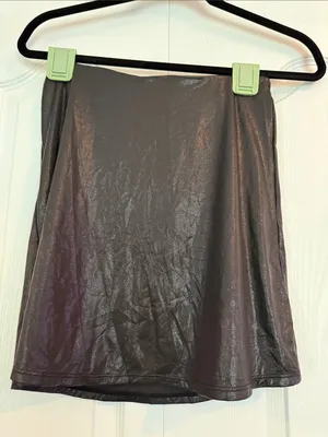 HALARA Black Faux-Leather Mini Skirt - Medium Regular thumbnail 3