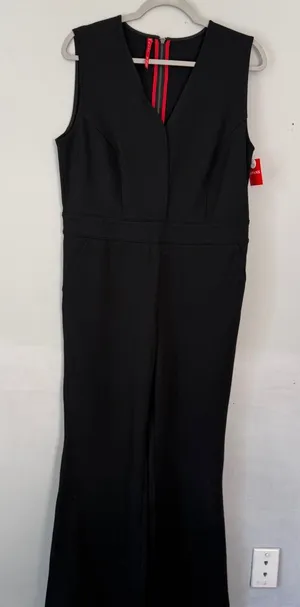 SPANX The Perfect Sleeveless Jumpsuit Black Large Petite NEW NWT thumbnail 1
