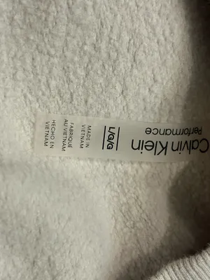 Calvin Klein Performance cropped crewneck sweatshirt light beige woman’s large thumbnail 4