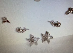 Antian Accessories™ Silver Starfish & Ocean Theme Earring Set (6 Pieces) thumbnail 6