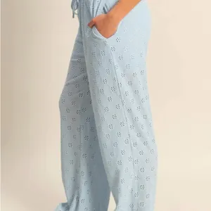 HYFVE Light Blue Wide Leg Pants thumbnail 2