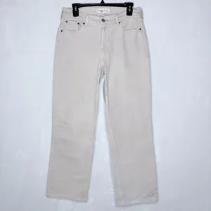 Abercrombie & Fitch Tan Curve Love Baggy Low Rise Jeans thumbnail 4