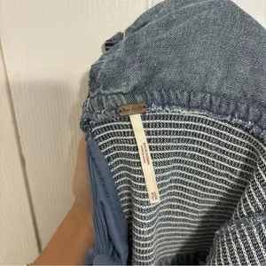 Free People Easy to Love Denim Mini Dress thumbnail 9