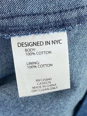 NWT INTERMIX Juniper Denim Chambray Denim Side Lace Up Mini Dress Size 10 thumbnail 11