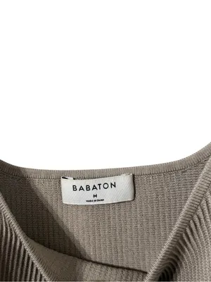 ARITZIA Babaton Taupe Ribbed Contour Square Neck Tank Top thumbnail 4