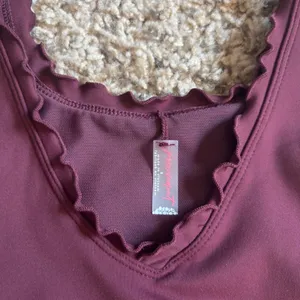 Free People Movement Hearts A Flutter Sports Bra Burgundy Sz Small Women’s NWT thumbnail 4