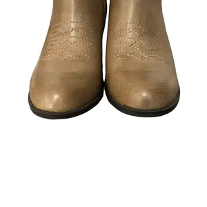 Frye & Co. JUDE Western Style Side Zip Ankle Boots Beige Taupe Sz 8.5M thumbnail 4