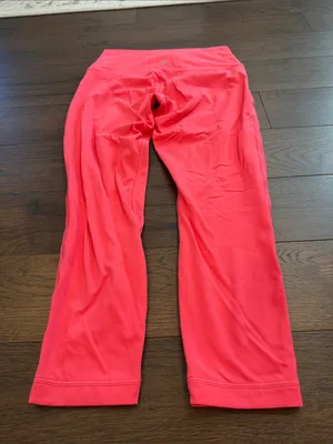 Lululemon Embody Crop Leggings Size 8 Bright Pink - C67-034 thumbnail 7