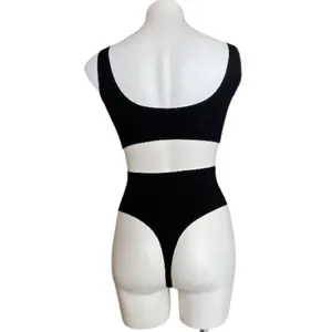 Black Cut Out Sleeveless Bodysuit thumbnail 2