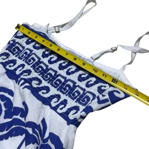 NEW Beach‎ Riot Rianne Printed Maxi Dress Blue White Tropical Resort Travel XS thumbnail 12