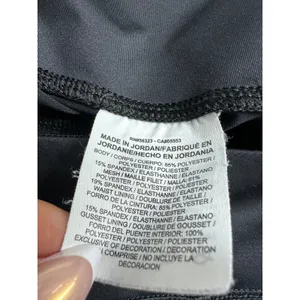 Nike Womens Black Dri-FIT Cropped‎ Mesh Leggings Sz L Workout Gym Running ER16 thumbnail 8