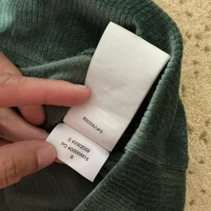 Vuori Womens Green Velour Corduroy‎ Quarter Zip Pullover Sweatshirt VW2059 Small thumbnail 5