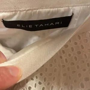 Ellie Tahari Molly White Eyelet Pencil Skirt thumbnail 5