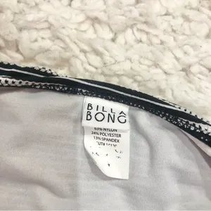 Billabong Striped Ruffle Bikini Bottoms Black White Purple XS‎ thumbnail 3