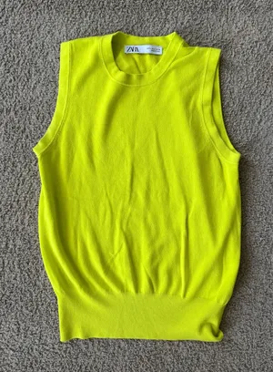 ZARA Top Lime Green Tank thumbnail 1