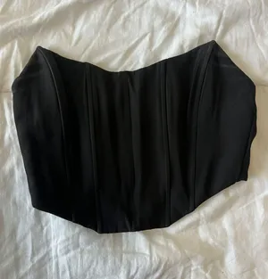 White Fox Black Corset Top thumbnail 1