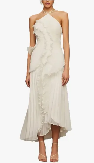 White Halter Neck Bridal Occasion dress thumbnail 2