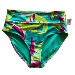 NWT Old Navy Teal World High-Waisted Bikini Swim Floral Quick Drying SZ S #1211 thumbnail 5