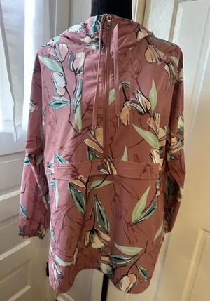 Calia By Carrie Underwood Anywhere Pullover Hood Jacket Blush Pink Floral Size M thumbnail 1