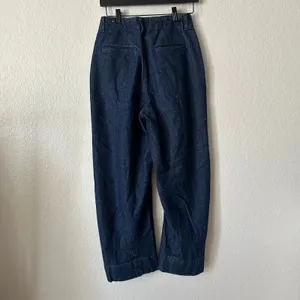 Free People New Spin Trouser Jeans Dark Wash Mid Rise Pleated Size 25 thumbnail 3