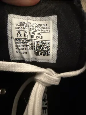 NWOB Converse Black & White High-Top Sneakers Size 7.5 thumbnail 14