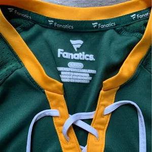 Green Bay Packers Fanatics Green/Gold Team Draft Me Lace-Up Raglan T-Shirt S thumbnail 2