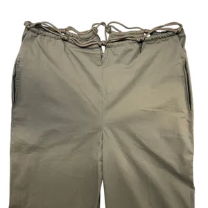 WHITE FOX Olive Green Wide Leg‎ Pants Tie Waist Drawstring Cargo Style thumbnail 3