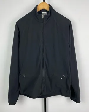 Vintage Nike‎ Black Therma Fit Microfiber Fleece Full Zip Sweater thumbnail 1