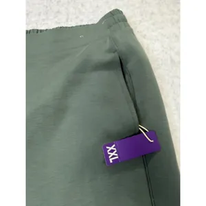 Sage Green Wide Leg Lounge Pants Drawstring Waist Plus Size XXL New‎ thumbnail 3