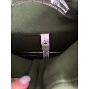 Lululemon Scuba Oversized Funnel-Neck Half Zip *Long Rainforest Green / Gold xxl thumbnail 3