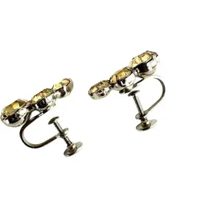 fantasy of jewels vintage rhinestone clip on earrings thumbnail 8