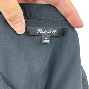 Madewell v-neck blouse size Medium office dressy minimalist goth all seasons thumbnail 6