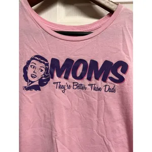 Pink Moms Theyre Better Than Dads Retro Graphic Glitter T-Shirt Large 12/14 thumbnail 2