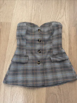 Zara plaid top thumbnail 2