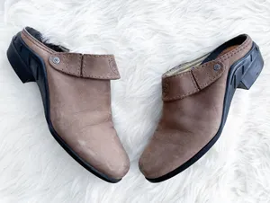 Ariat Brown Leather Sport Clog Slip On Slingback thumbnail 1