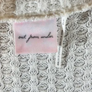 495 | Out From Under Urban Outfitters Cream Waffle Knit‎ Crop Sweater Top Large thumbnail 5
