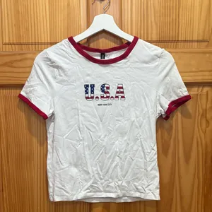 H&M Divided Size Medium White USA Baby T-Shirt thumbnail 2