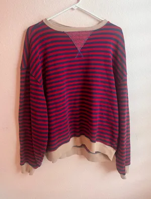 Free People We The Free Classic Striped Oversized Crewneck thumbnail 1