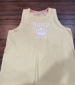 Juicy Couture Yellow Tank with Pink Logo Trim thumbnail 1